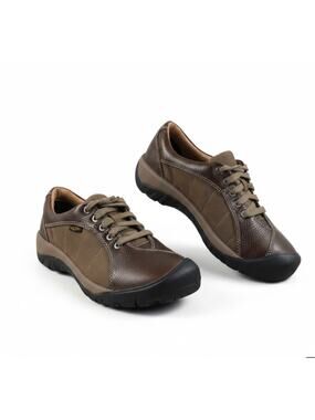 KEEN Presidio Leather LaceUp Everyday Shoes W 9 Brown Outdoor Versatile NWOT